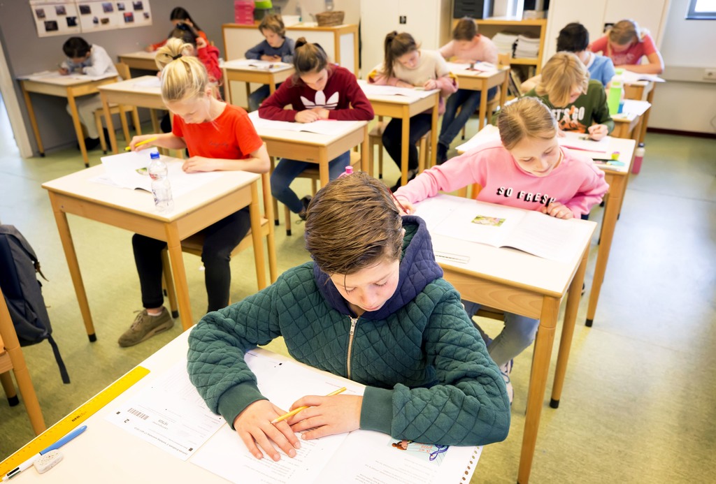 De aloude Cito-toets verliest terrein in West-Brabant. Bij nutsbasisschool Dirk van Veen in Breda zweren ze er nog bij. Foto Joyce van Belkom/Pix4Profs
